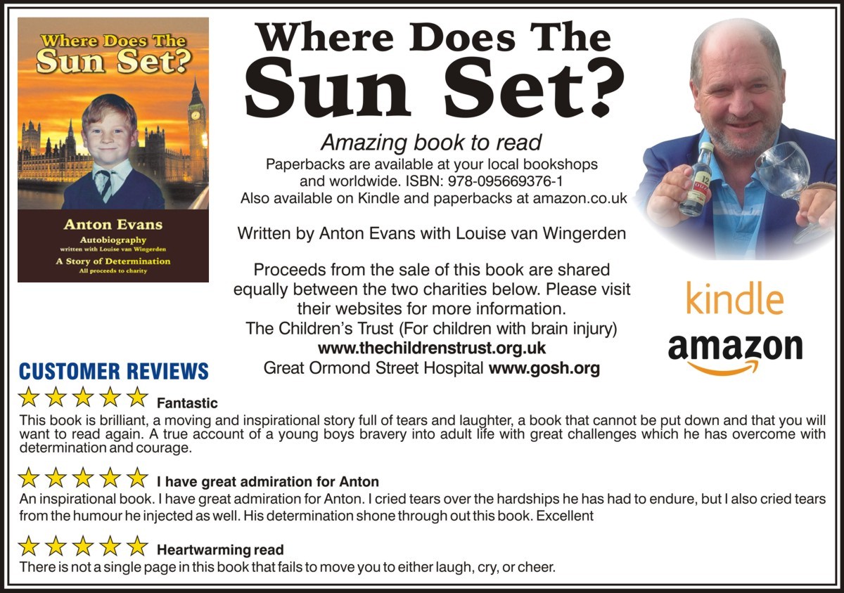 Antons book, including links to Childrens Trust and Great Ormond Street, plus links to Amazon